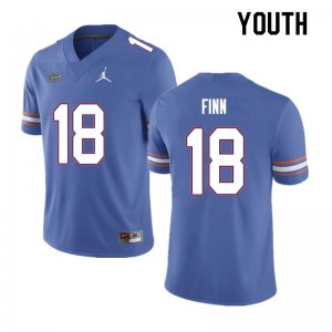 Youth Florida Gators #18 Jacob Finn NCAA Nike Blue Authentic Stitched College Football Jersey ZMU0562VT